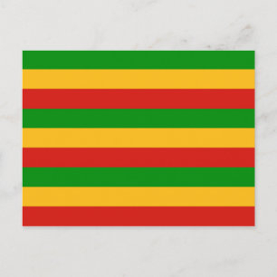 RASTAFARI FLAG COLORS + your ideas Postcard