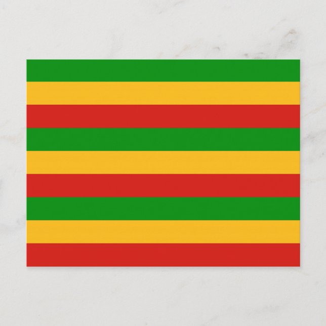 RASTAFARI FLAG COLORS + your ideas Postcard (Front)