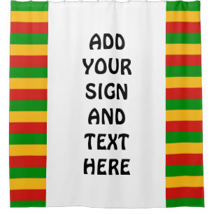 RASTAFARI FLAG COLORS + your ideas Shower Curtain