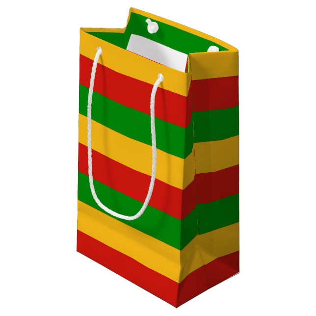 RASTAFARI FLAG COLORS + your ideas Small Gift Bag (Front Angled)