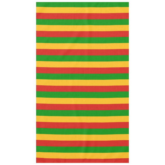 RASTAFARI FLAG COLORS + your ideas Tablecloth (Front)