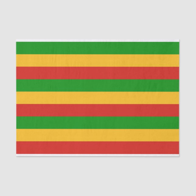 RASTAFARI FLAG COLORS + your ideas Tissue Paper (Front)