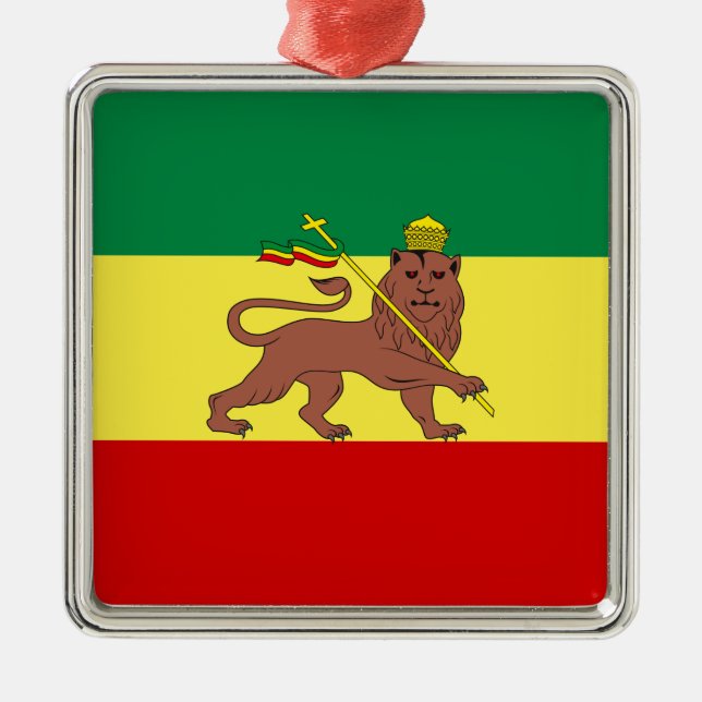 Rastafari Flag (Rastafarianism) (Rasta) Metal Tree Decoration (Front)