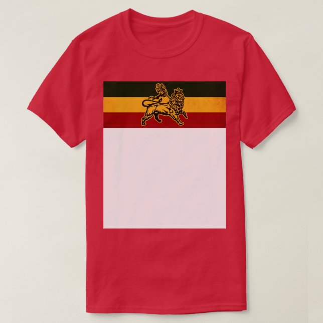 Rastafari Lion Jah T-Shirt (Design Front)