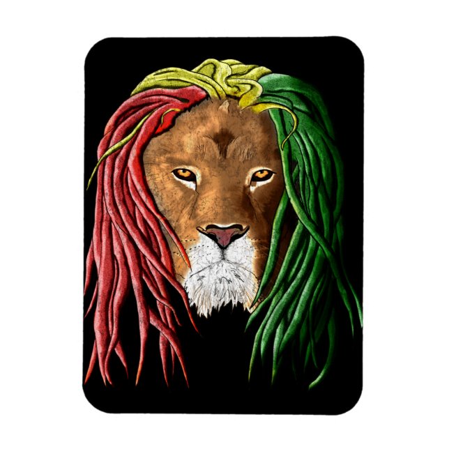 Rastafari Lion Magnet (Vertical)