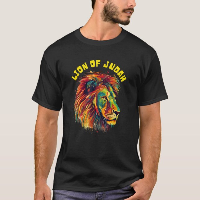 Rastafari Lion of Judah Jamaica Souvenir Rasta Roo T-Shirt (Front)
