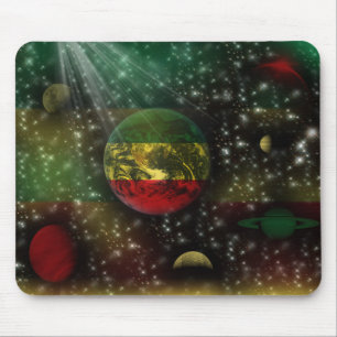 Rastafari Planets World Space Mousepad