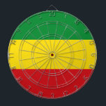 Rastafarian Flag Rasta Ethiopian Dartboard<br><div class="desc">Red,  green and yellow colours represent the flag of Rastafarianism,  but is also a flag of Ethiopia. Here is a high quality Rasta gift and a great design for all rastafarians. Visit our store to find more cool Rasta gifts and other world flags gift ideas.</div>