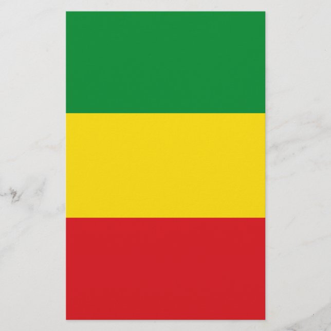 Rastafarian Flag Rasta Ethiopian Flyer (Front)