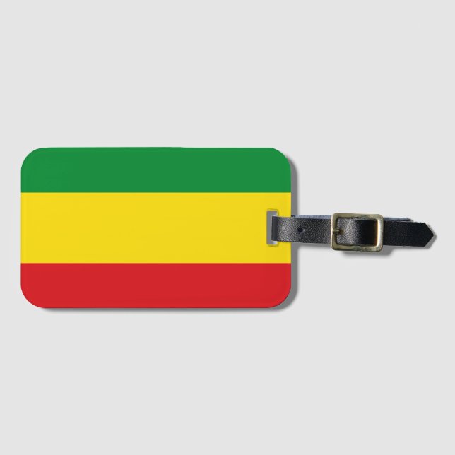 Rastafarian Flag Rasta Ethiopian Luggage Tag (Front Horizontal)