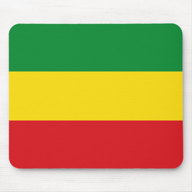 Rastafarian Flag Rasta Ethiopian Mouse Mat (Front)