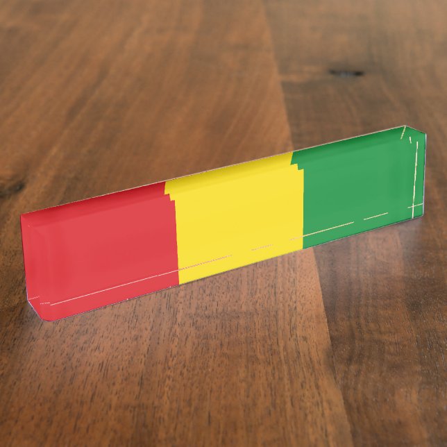 Rastafarian Flag Rasta Ethiopian Nameplate (Side)