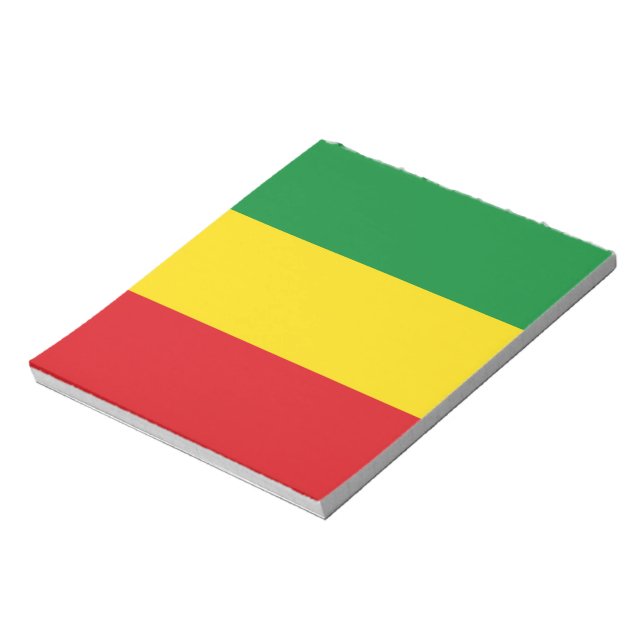 Rastafarian Flag Rasta Ethiopian Notepad (Rotated)