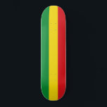 Rastafarian Flag Rasta Ethiopian Skateboard<br><div class="desc">Red, green and yellow colours represent the flag of Rastafarianism, but is also a flag of Ethiopia. Here is a high quality Rasta gift and a great design for all rastafarians. Visit our store to find more cool Rasta gifts and other world flags gift ideas.</div>