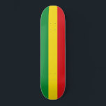 Rastafarian Flag Rasta Ethiopian Skateboard<br><div class="desc">Red,  green and yellow colours represent the flag of Rastafarianism,  but is also a flag of Ethiopia. Here is a high quality Rasta gift and a great design for all rastafarians. Visit our store to find more cool Rasta gifts and other world flags gift ideas.</div>