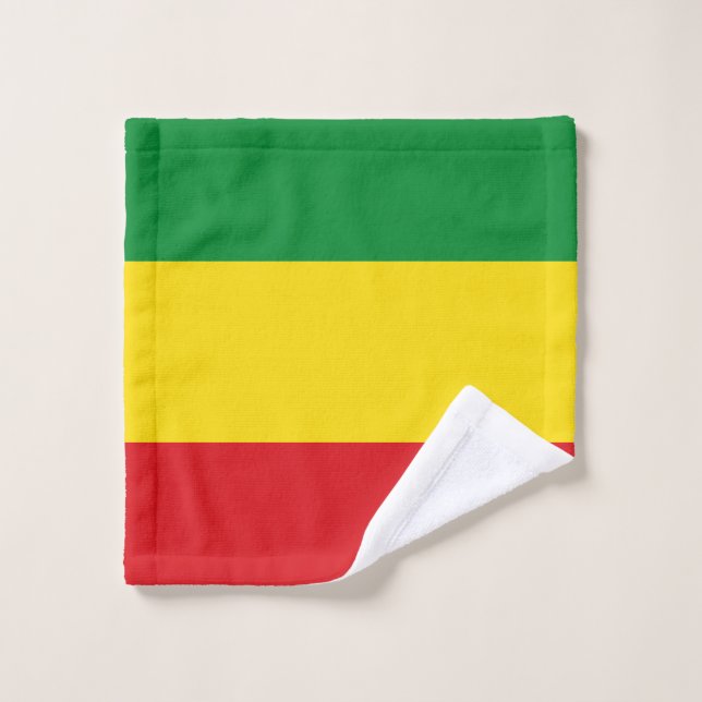 Rastafarian Flag Rasta Ethiopian Wash Cloth (Wash Cloth)