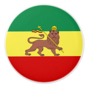 Rastafarian Flag (Rastafarianism) (Rasta) Ceramic Knob