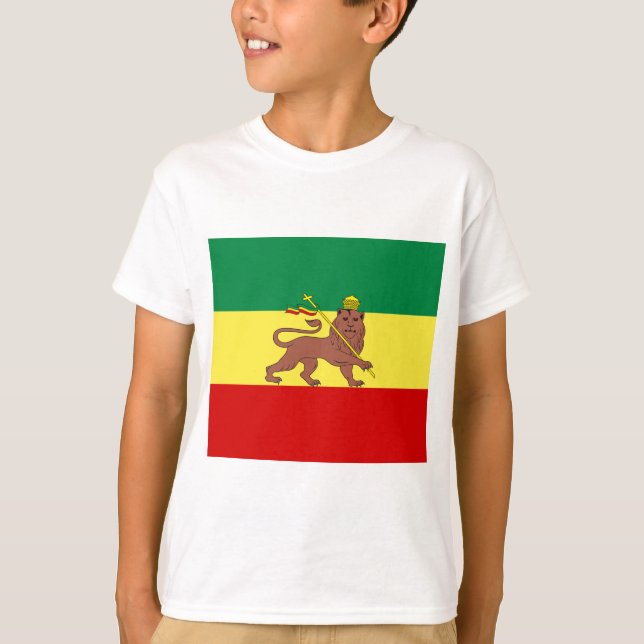 Rastafarian Flag (Rastafarianism) (Rasta) T-Shirt (Front)