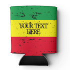 Rastafarian flag reggae music personalised can coo