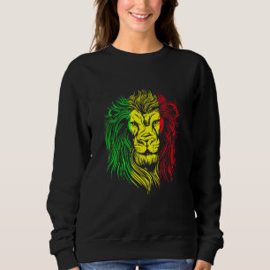 Rastafarian Lion Mandala Reggae Music Jamaica Rast Sweatshirt