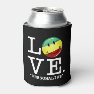 Rastafarian Love Happy Rasta Flag Can Cooler