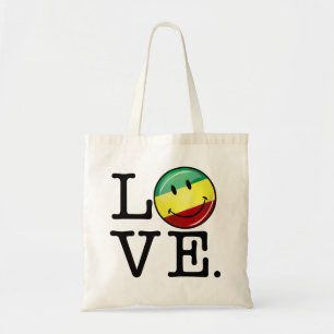 Rastafarian Love Happy Rasta Flag Tote Bag