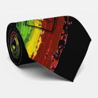 Rastafarian Paint Strokes Black Monogram One Side