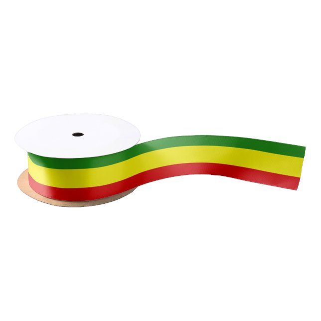 Rastafarian Pride Flag Satin Ribbon (Spool)