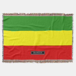 Rastafarian Pride Flag Throw Blanket