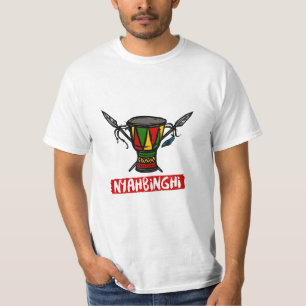 Rastaman Nyahbinghi Drum Rasta Colours Reggae T-Shirt