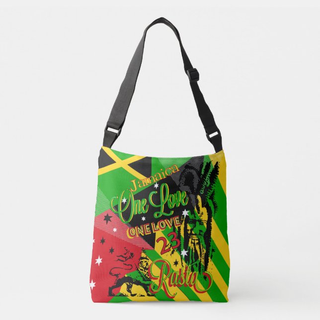 Rastaman One Love Reggae cross body bags (Front)