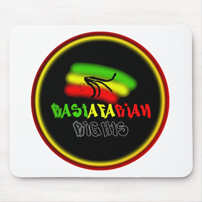 Rastarfarian Rights Logo Mouse Mat (Front)