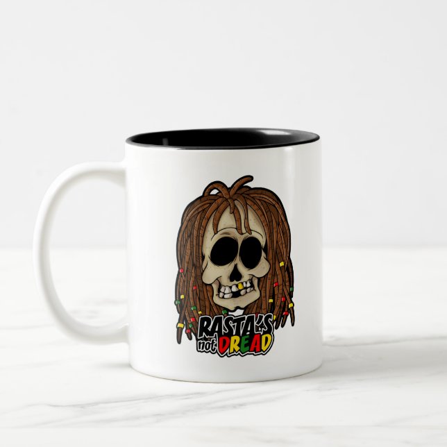RASTA'S NOT DREAD! REGGAE Two-Tone COFFEE MUG (Left)