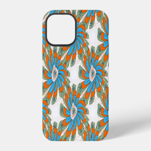 Raster Floral Abstract Textile Print iPhone 12 Case