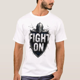 Raster mens Fight On retro vintage  T-Shirt