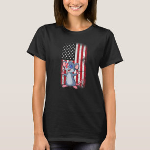 Rat American Flag Boys Girls Men Women Fourth Of J T-Shirt