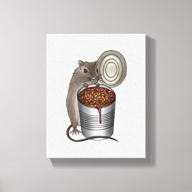 Rat and Bake Beans Canvas Print (Front)