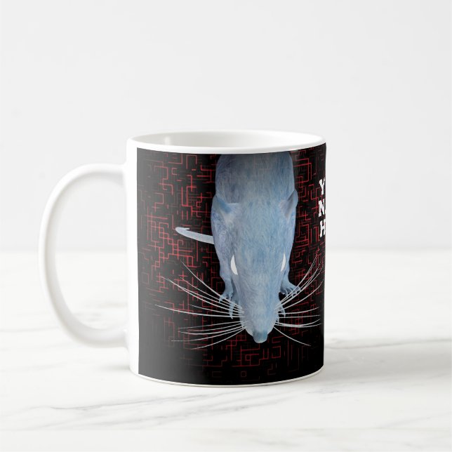 Rat and maze. Customised Coffee Mug (Left)