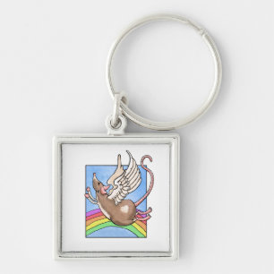 Rat Angel Keychain