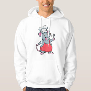 Rat as Chef with Cooking apron & Spoon Hoodie