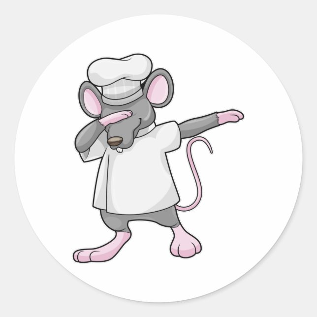 Rat as Cook at Hip Hop Dance Dab Classic Round Sticker (Front)