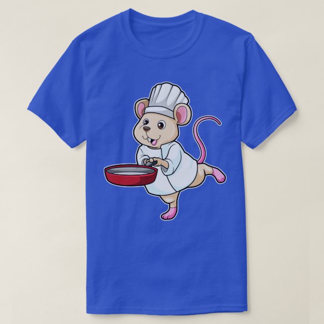 Rat as Cook with Pan Cooking hat T-Shirt (Design Front)