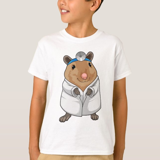Rat as Doctor with Doctor's coat T-Shirt (Front)
