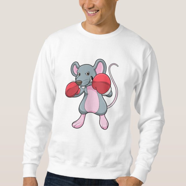 Rat at Boxing with Boxing gloves Sweatshirt (Front)