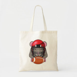Rat at Football Sports Tote Bag