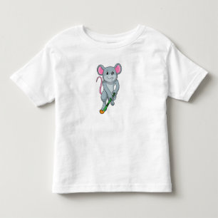 Rat at Hockey with Hockey bat Toddler T-Shirt