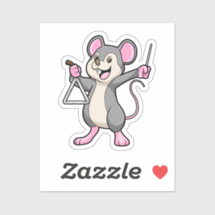 Rat at Music with Triangel