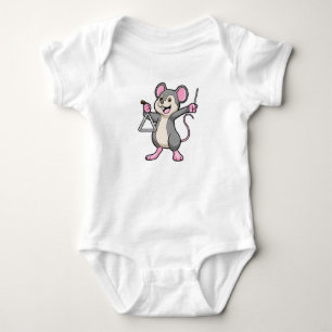 Rat at Music with Triangel Baby Bodysuit