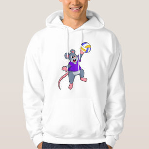 Rat at Volleyball Sports Hoodie