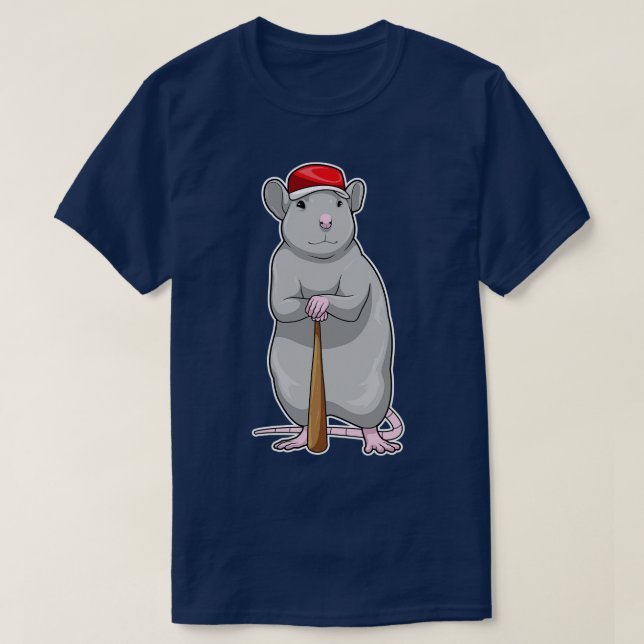 Rat Baseball Baseball bat T-Shirt (Design Front)